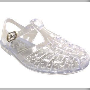 Kali Angel-Low Fisherman T-Strap Jelly Flats